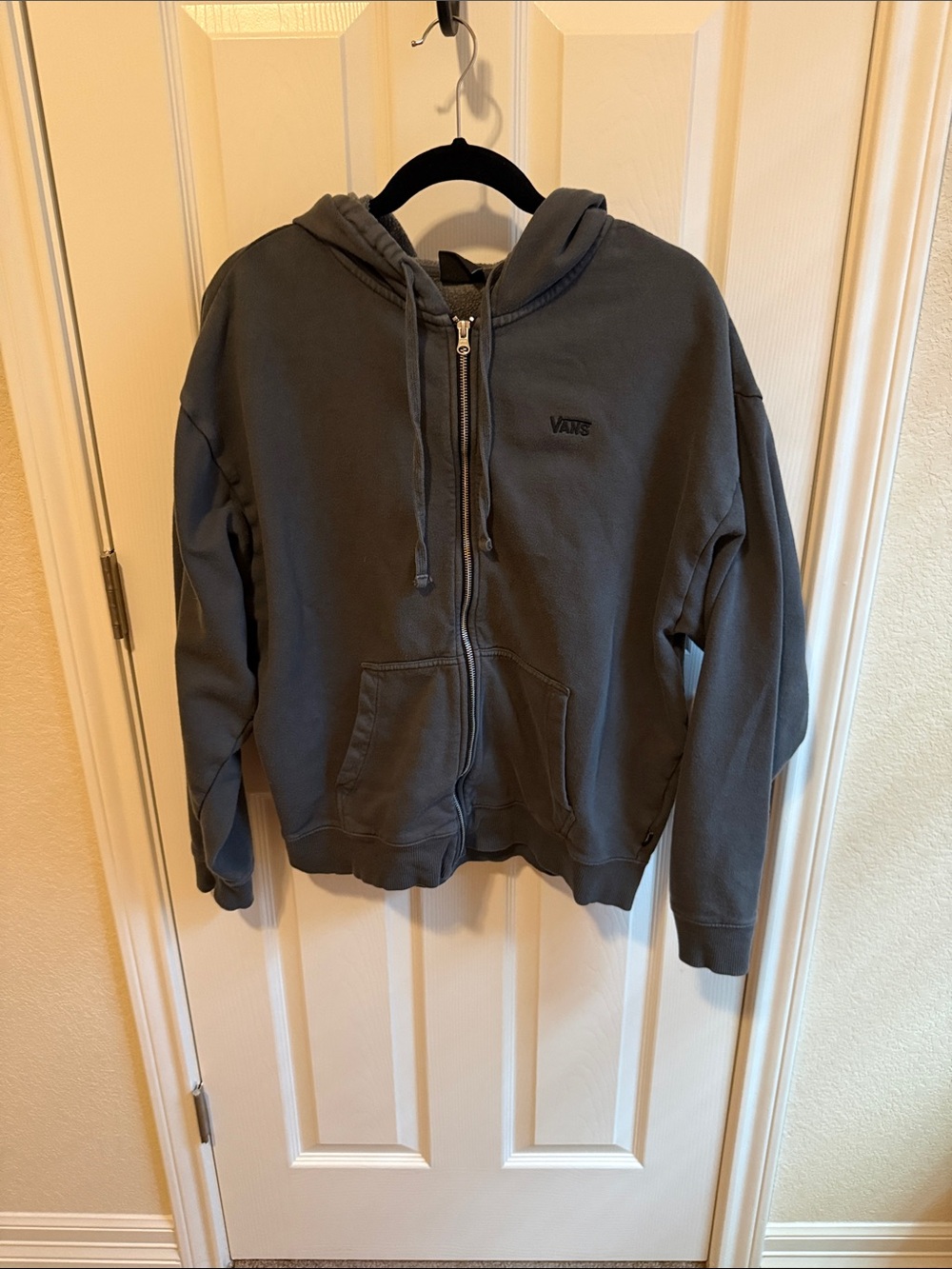 Vans Men's Dark Gray Full-Zip Hoodie
